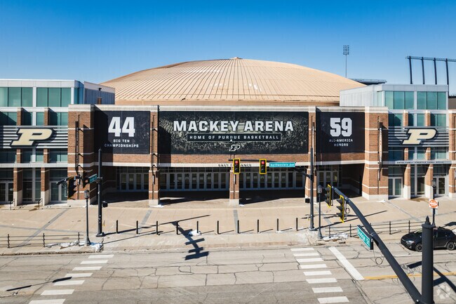 Mackey Arena is home to the Boilermakers basketball & volleyball teams in West Lafayette.