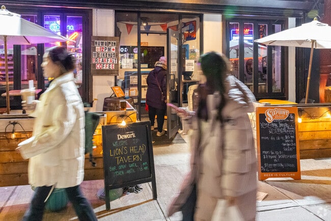 Lion's Head Tavern is frequented by college students and locals.