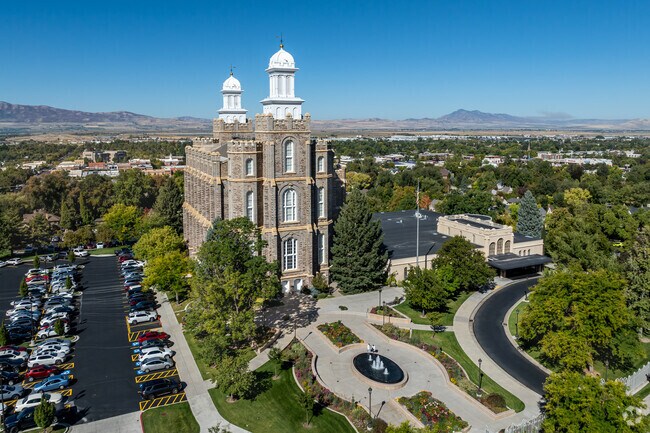Enjoy the view of the historic Logan Temple near Nibley.