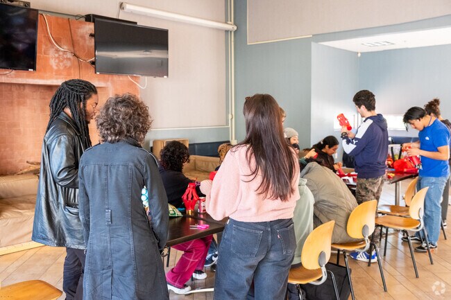 Students at Oxnard College in Blackstock South practice teamwork efforts.