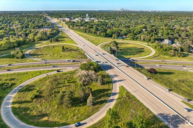 Downtown Minneapolis is about 12 miles from The Heights.