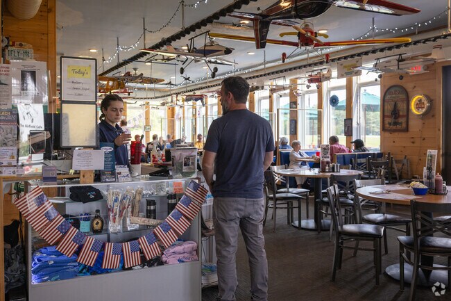 Snag a table from the friendly folks at the Airfield Cafe in North Hampton.