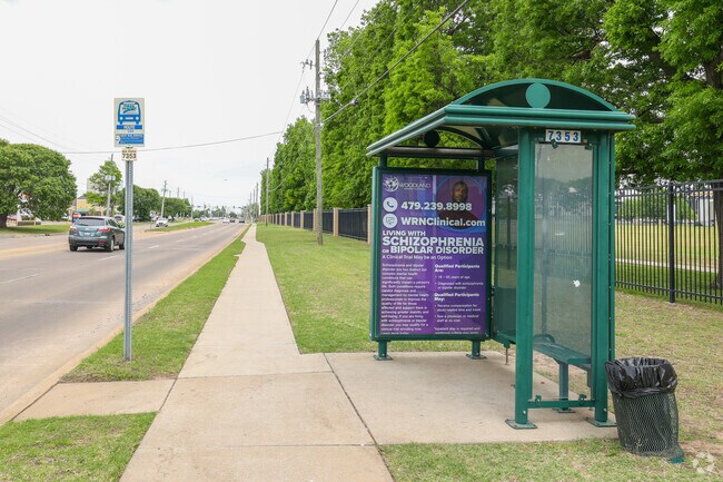 Take the Tulsa Transit bus system from Southridge Estates to the greater Tulsa area.