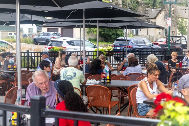 Near Maplewood Heights, Mac's Diner offers outdoor seating during the summer.