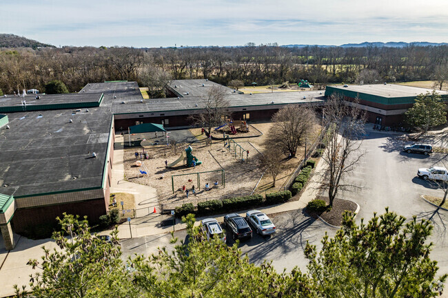 Hunters Bend Elementary School's playground is fenced-in for students safety.