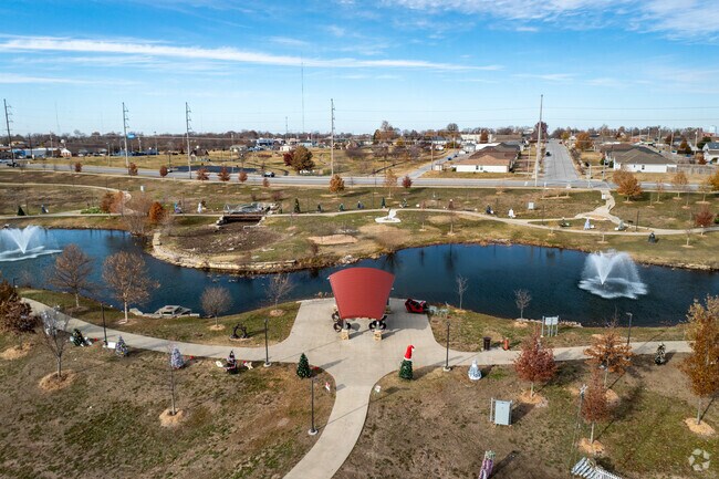 Mercy Park has a beautiful track to walk around in Mohaska.