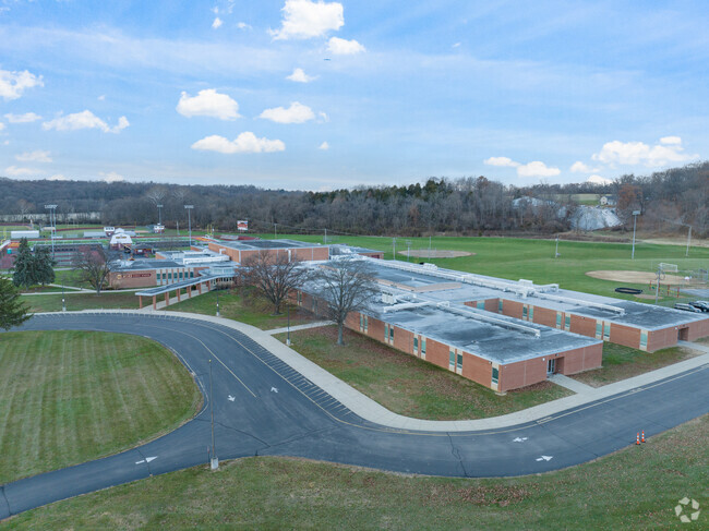 The driveway to the Ross Middle School.