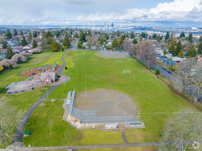 Highland Park has a large space for all residents in the neighborhood to utilize.