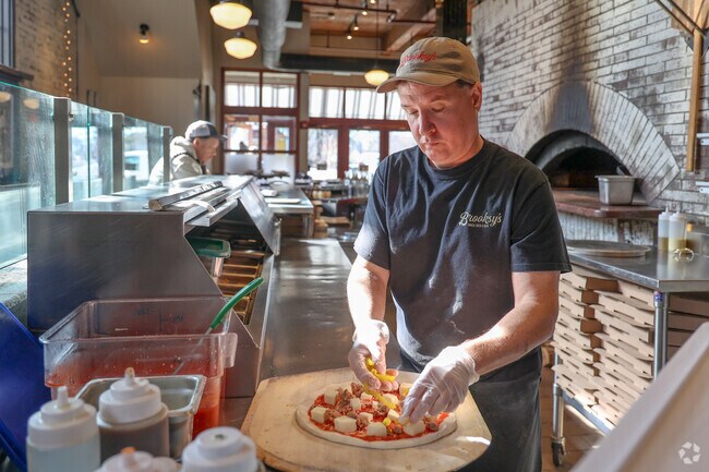 Phillips Andover Academy residents enjoy going to nearby Brooky's for a brick oven pizza.