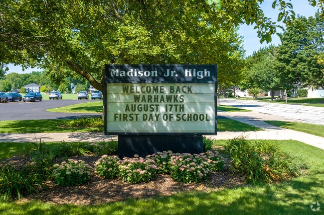Madison Junior High School has 604 students in grades 6-8.