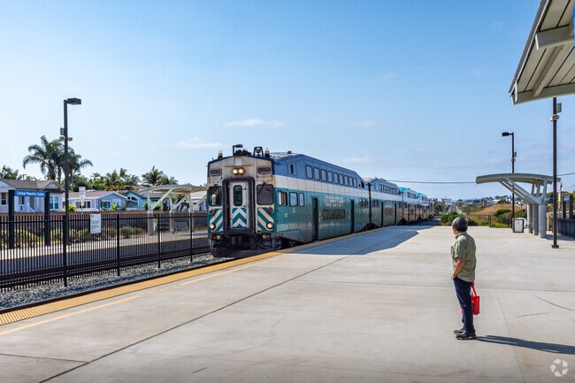 Aviara residents can easily catch a commuter train at the Carlsbad Poinsettia stop.