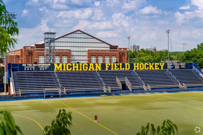 Yost borders the University of Michigan's sports complex, including Phyllis Ocker Field.