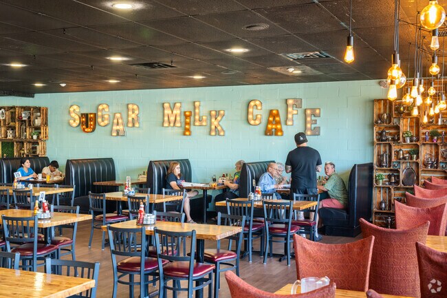 Sit down for a delicious meal at Sugar Milk Cafe in Brookdale.