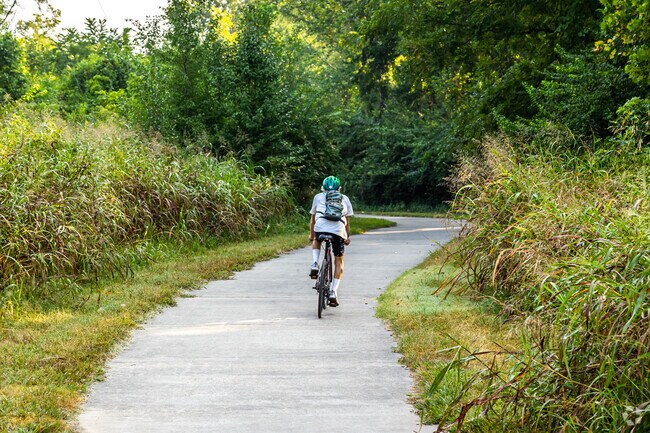 Enjoy a bike ride on a paved or unpaved trail at Swope Park.