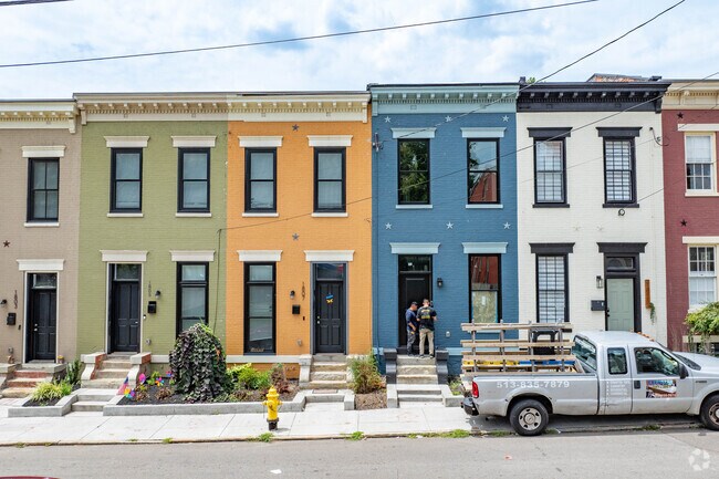 Homes in West End exemplify unique colors and early 19th century architecture.