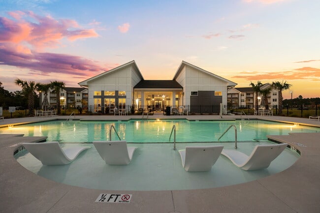 Sparkling resort-inspired pool