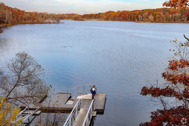 The beautiful lake at Hempstead Lake State Park is a great place to go bird watching.