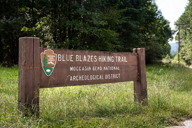 Spend time outside on any of the hiking trails, or archaeological sites in Moccasin Bend.