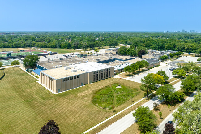 Aerial view of Elk Grove High School.