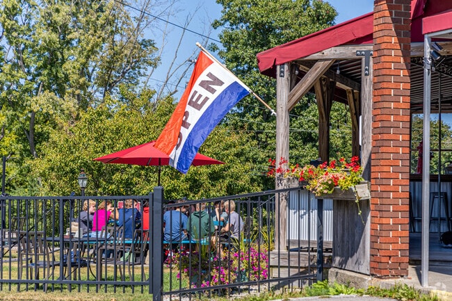 Nearby dining options in Veazie include The Family Dog, which offers outdoor seating.