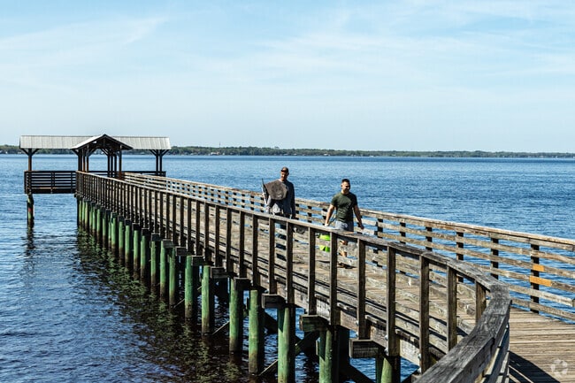 Test your luck at Fruit Cove's Alpine Fishing Pier and cast a line.