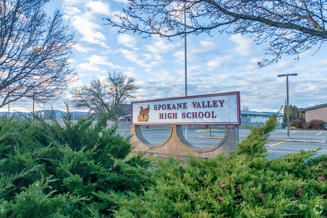 Spokane Valley High School sits close to many stores in the area.