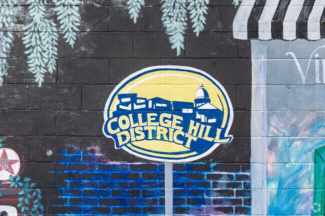 College Circle has some unique murals and artwork throughout the neighborhood.