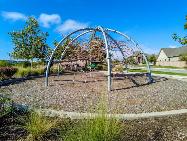 Kids love to play on the climbing net at Explorer Park in Teravista of Maple Creek.