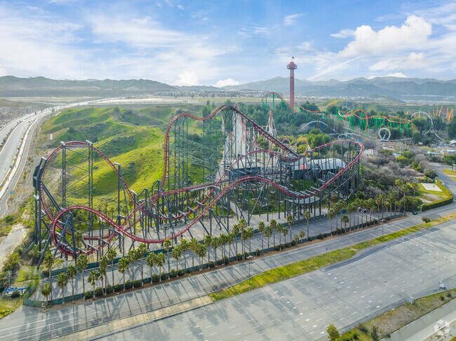 Valencia is home to Six Flags Magic Mountain, an amusement park with thrilling roller coasters.