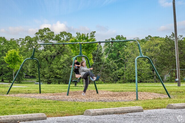 Children enjoy the playground at McClelland Park.