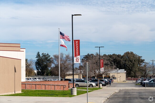 Banners at Standard Middle School have the values on display.