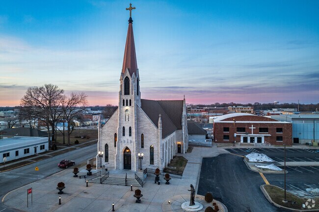 The Pittsburg city skyline includes a number of church steeples.