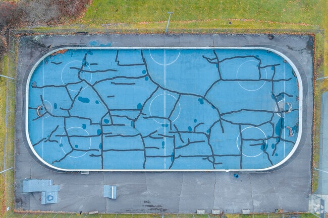 The skating rink at William H. Galvin Middle School in Canton, MA.
