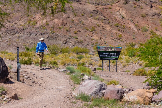 Sloan Canyon National Conservation Area offers many hiking trails for Paradise Hills residents.