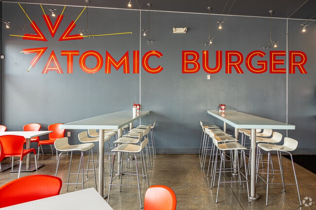 Atomic Burger offers burgers and nitrogen-chilled shakes in New Metairie North.