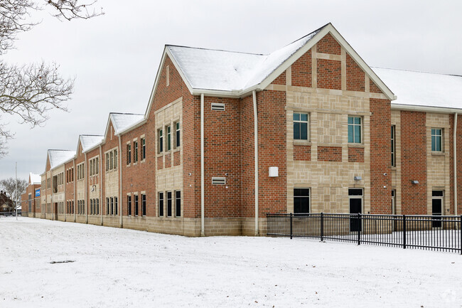 Nathan Hale Elementary School's brick exterior is a solid symbol of timeless education.