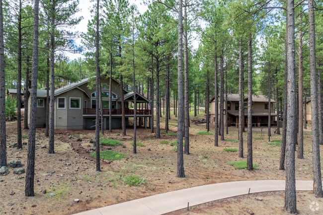 Many homes are tucked away in the forest in Flagstaff Ranch.