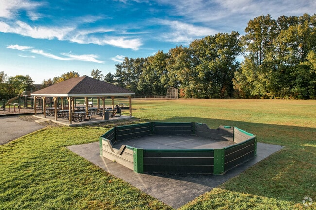 A pavilion and a play pit are both on offer at Lee Eaton Elementary School in Northfield.