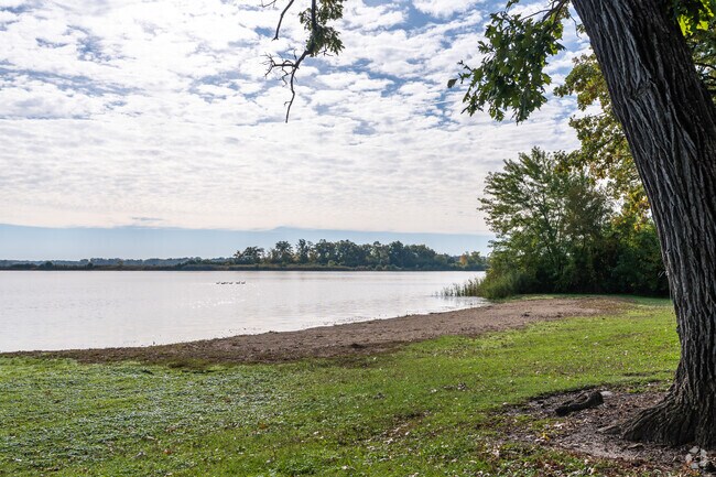 Miltmore Lake in Venetian Village has a beach that is shared amongst residents.
