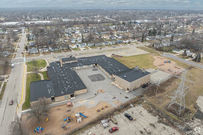 North Godwin Elementary School, aerial view.