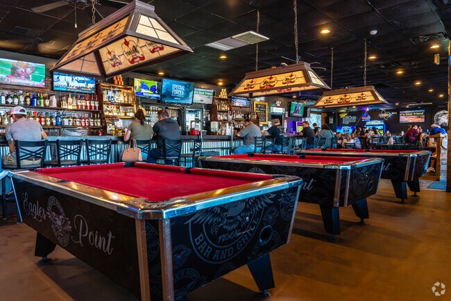 Those looking to shoot some pool in The Bar Ranch can head over to Eagle's Point Bar & Grille.