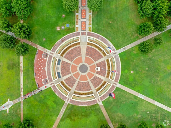 The Memorial Circle is dedicated to all service members who attended Texas Tech University.