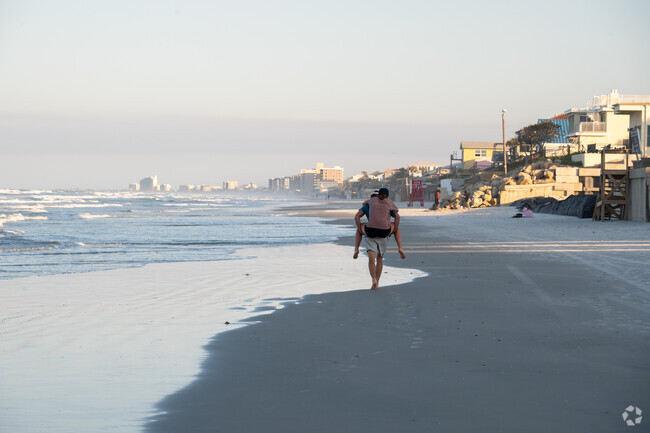 Groves residents enjoy an afternoon at the nearby beach.