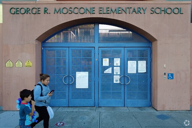 The entrance to George Moscone Elementary.