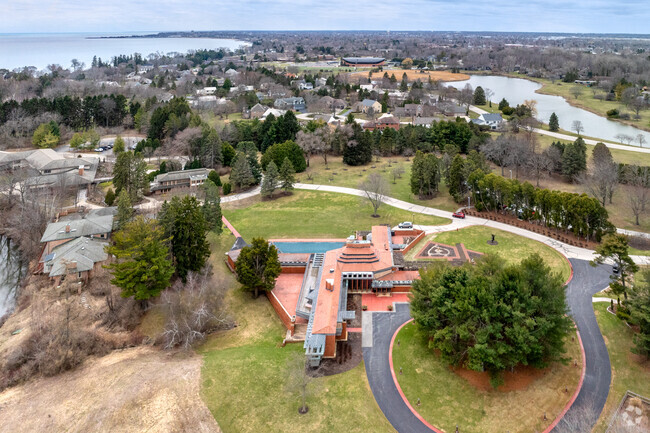 Wind Point is known for its Frank Lloyd Wright architecture and proximity to Lake Michigan.