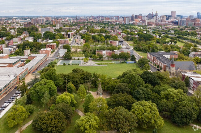 Downtown Baltimore is just a few minutes away from Harlem Park.