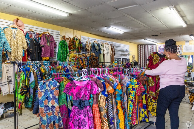 A customer shops at African Hair Braiding & Boutique in Chollas Creek.