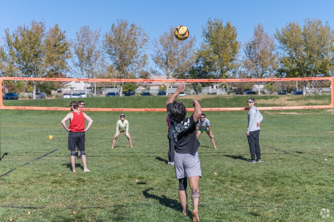 Summerlin South is home to many parks, like The Gardens Park, where visitors can play volleyball.