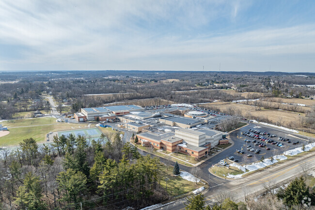 An aerial view of New Berlin West.