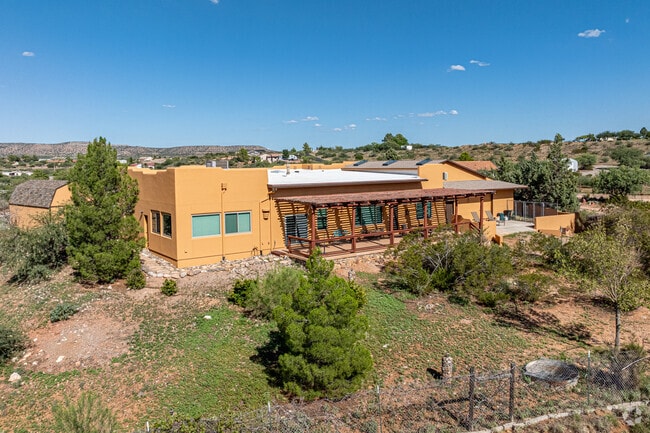 Pueblo-style homes are a common design in rural Cornville, Arizona.